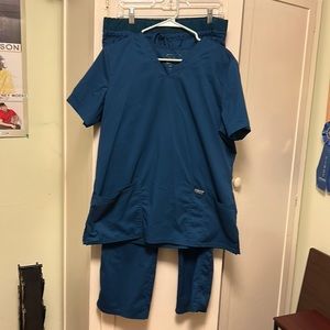 Large Cherokee Scrubs Caribbean Blue (Discounted Shipping)